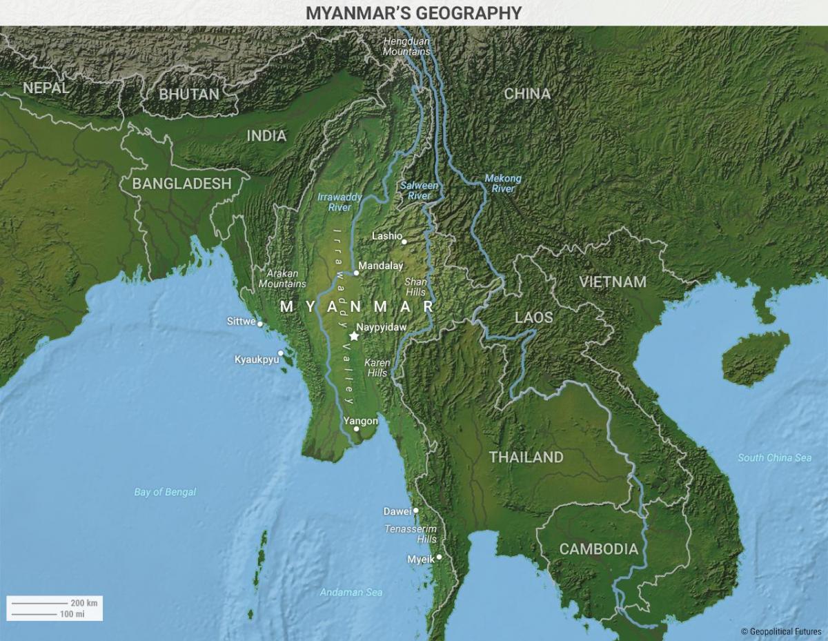 Burma jiografia ramani