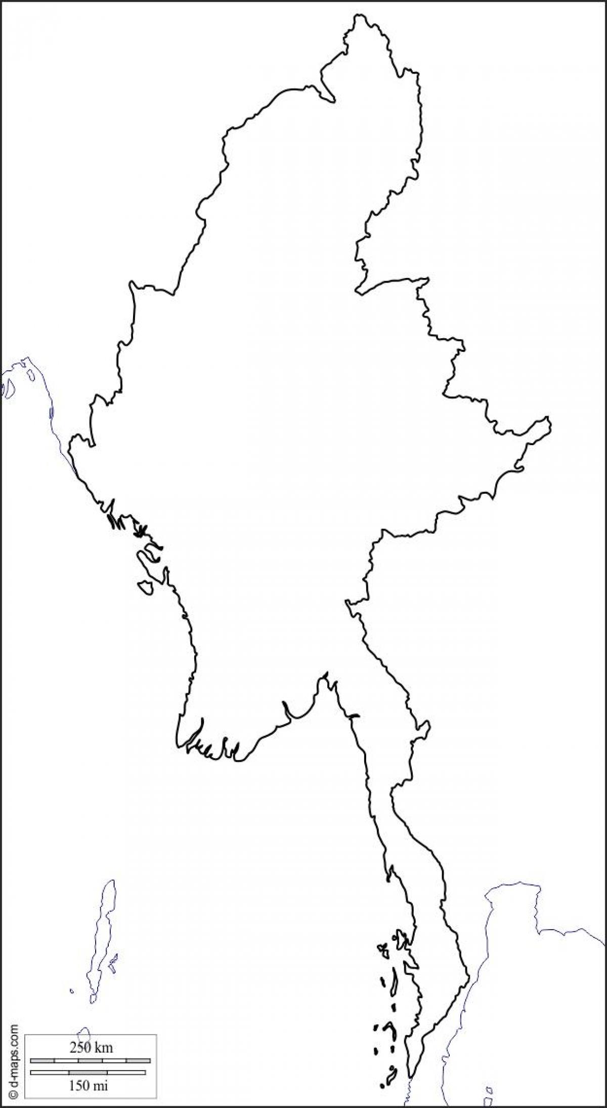 Ramani ya Myanmar drawin