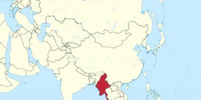 Ramani ya dunia Myanmar Burma
