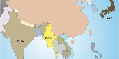 Myanmar katika ramani ya dunia